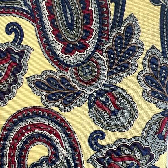 Christian Dior Men's Paisley Print Silk Tie 3.5 x 55 Power Tie Designer Luxury - Picture 4 of 7